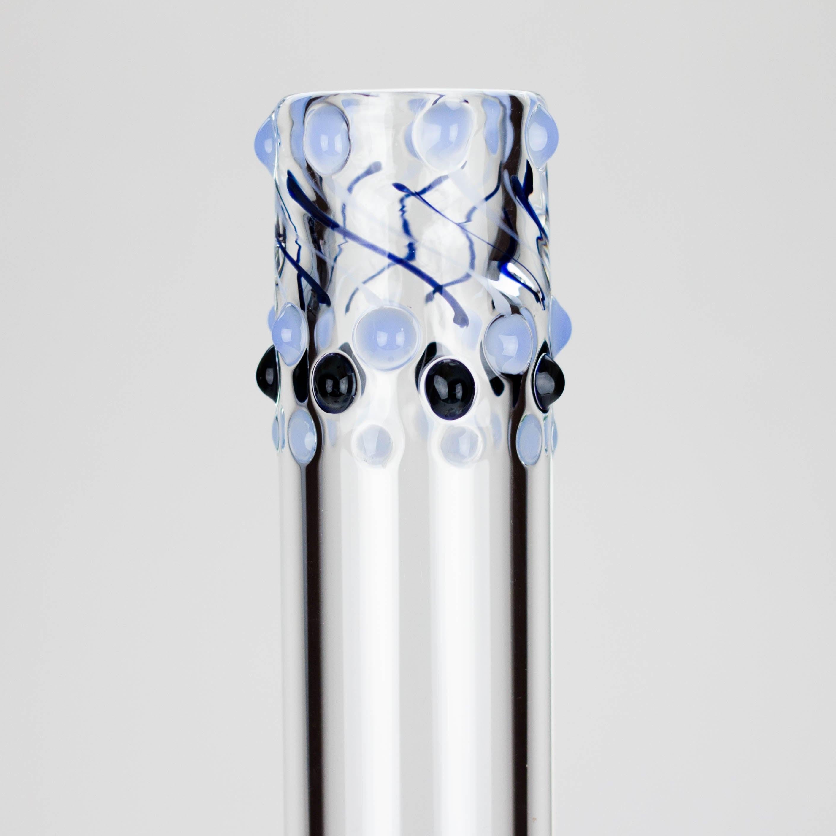 16″ Inside Out Jade Blue Color Tube Glass Bong [C2698]