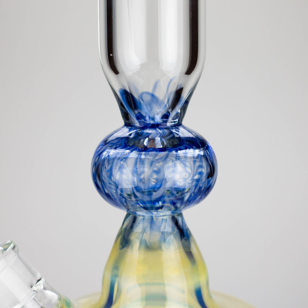 16″ Inside Out Jade Blue Color Tube Glass Bong [C2698]