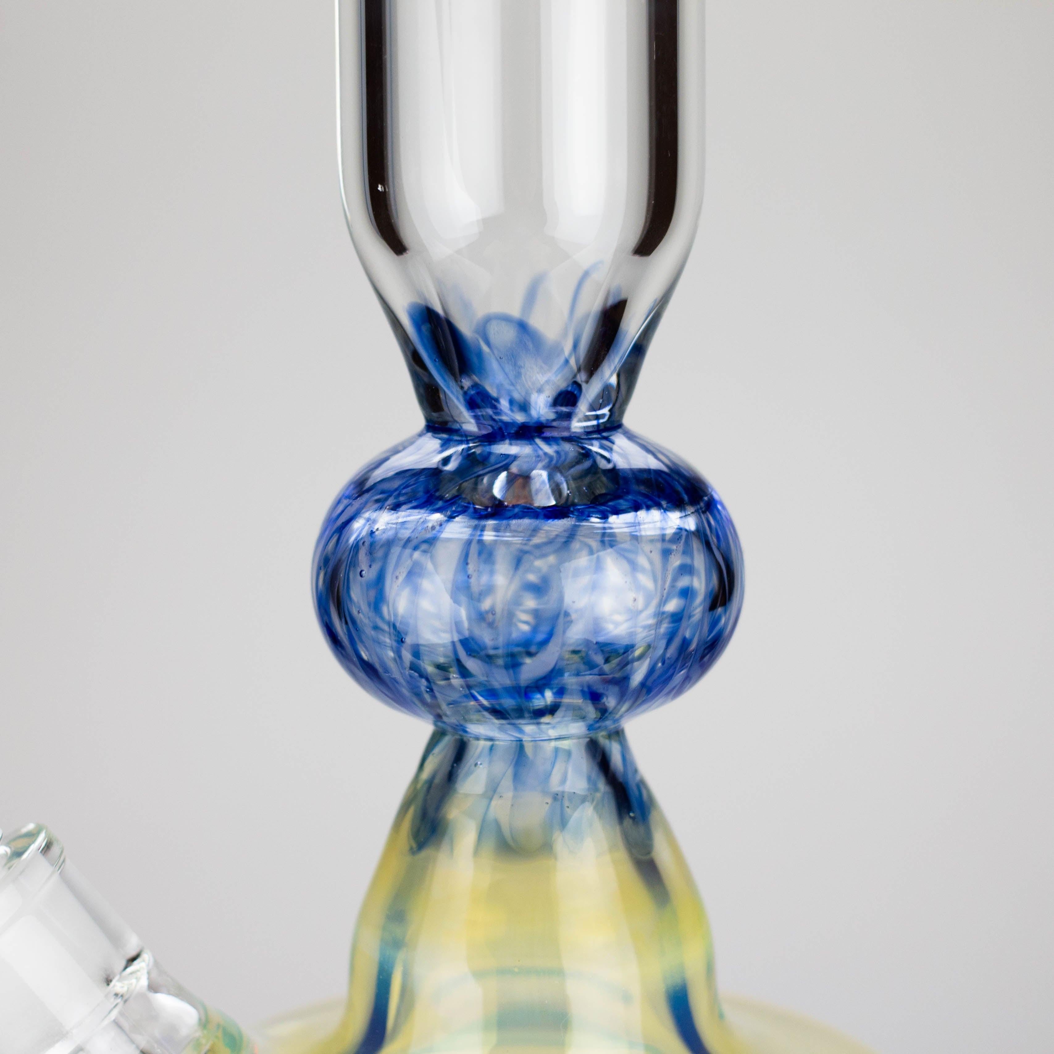 16″ Inside Out Jade Blue Color Tube Glass Bong [C2698]