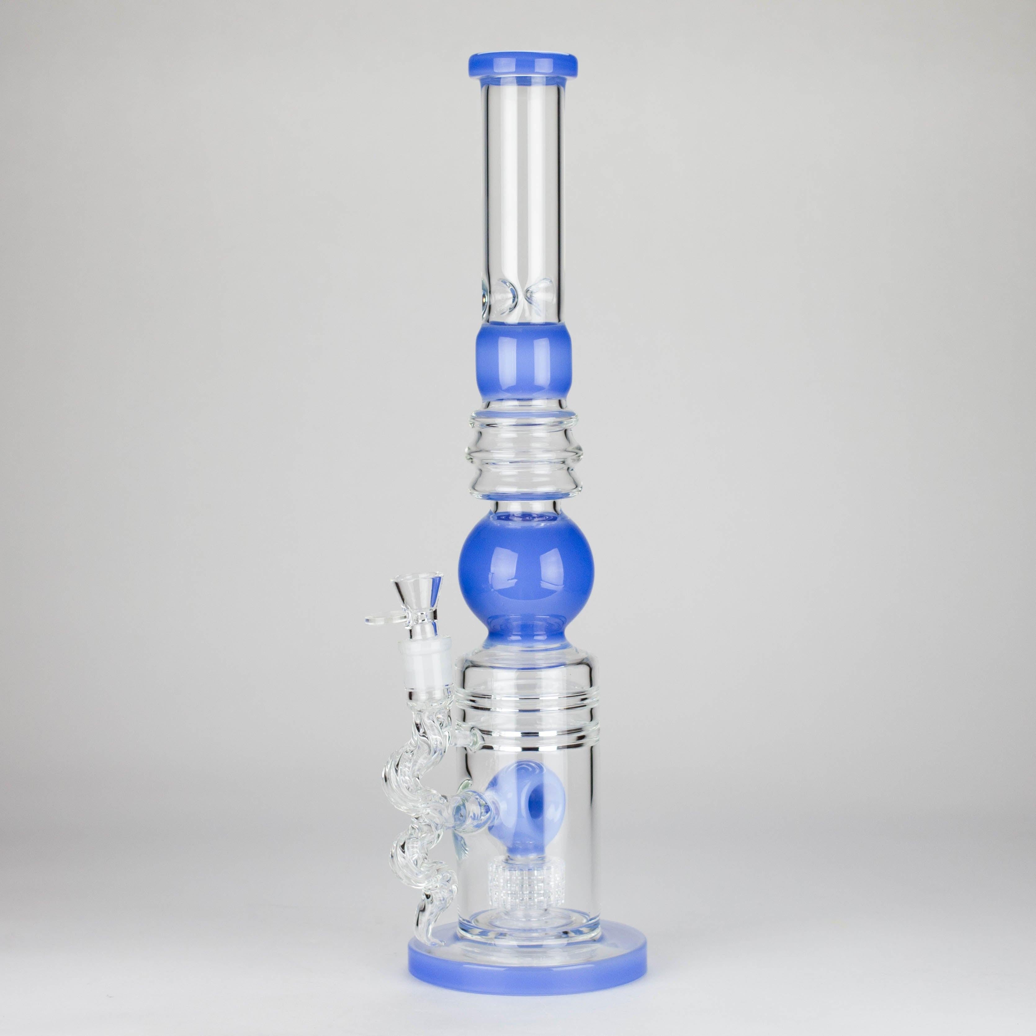 18.5″ Shower Head Perc Glass Water Bong [C2699]