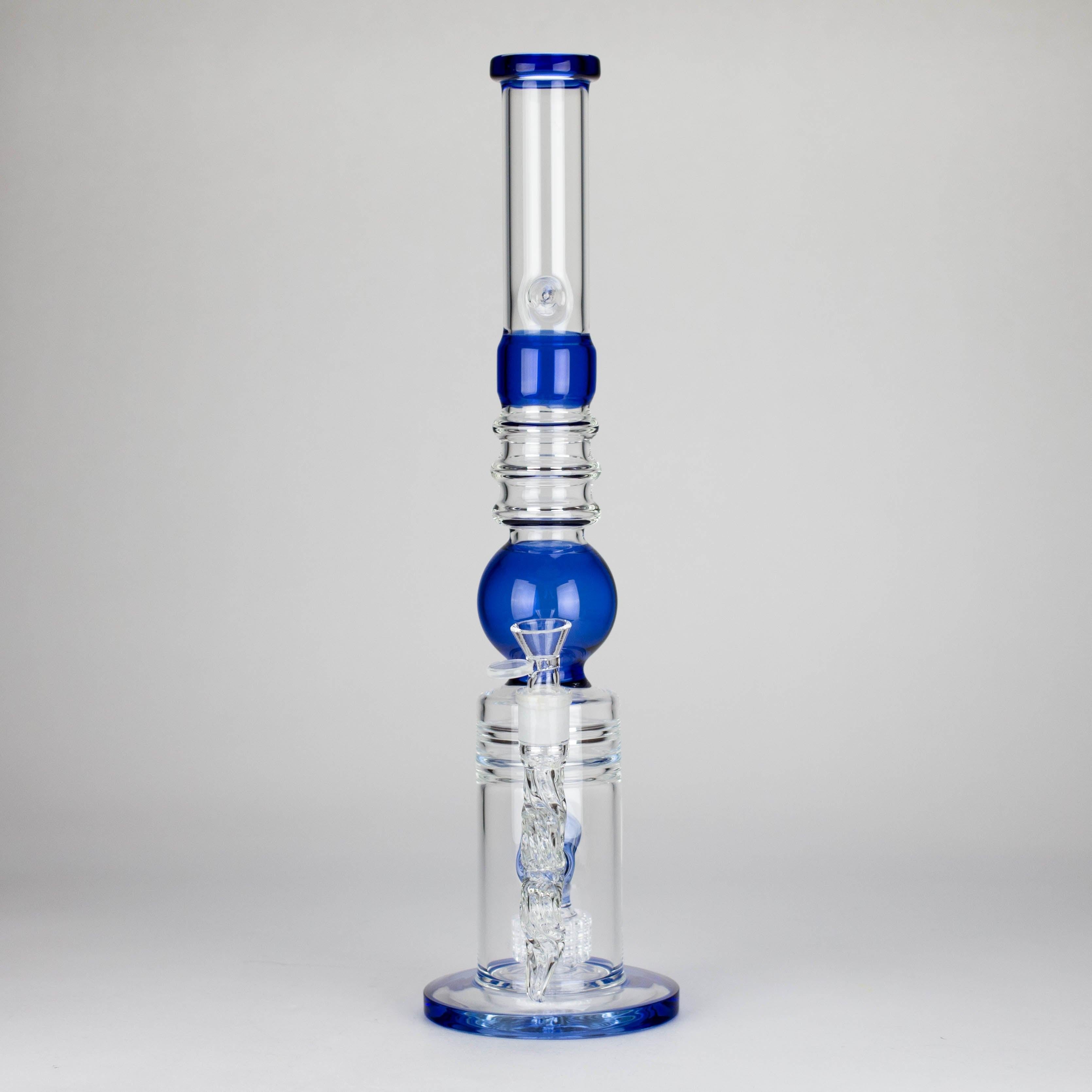 18.5″ Shower Head Perc Glass Water Bong [C2699]