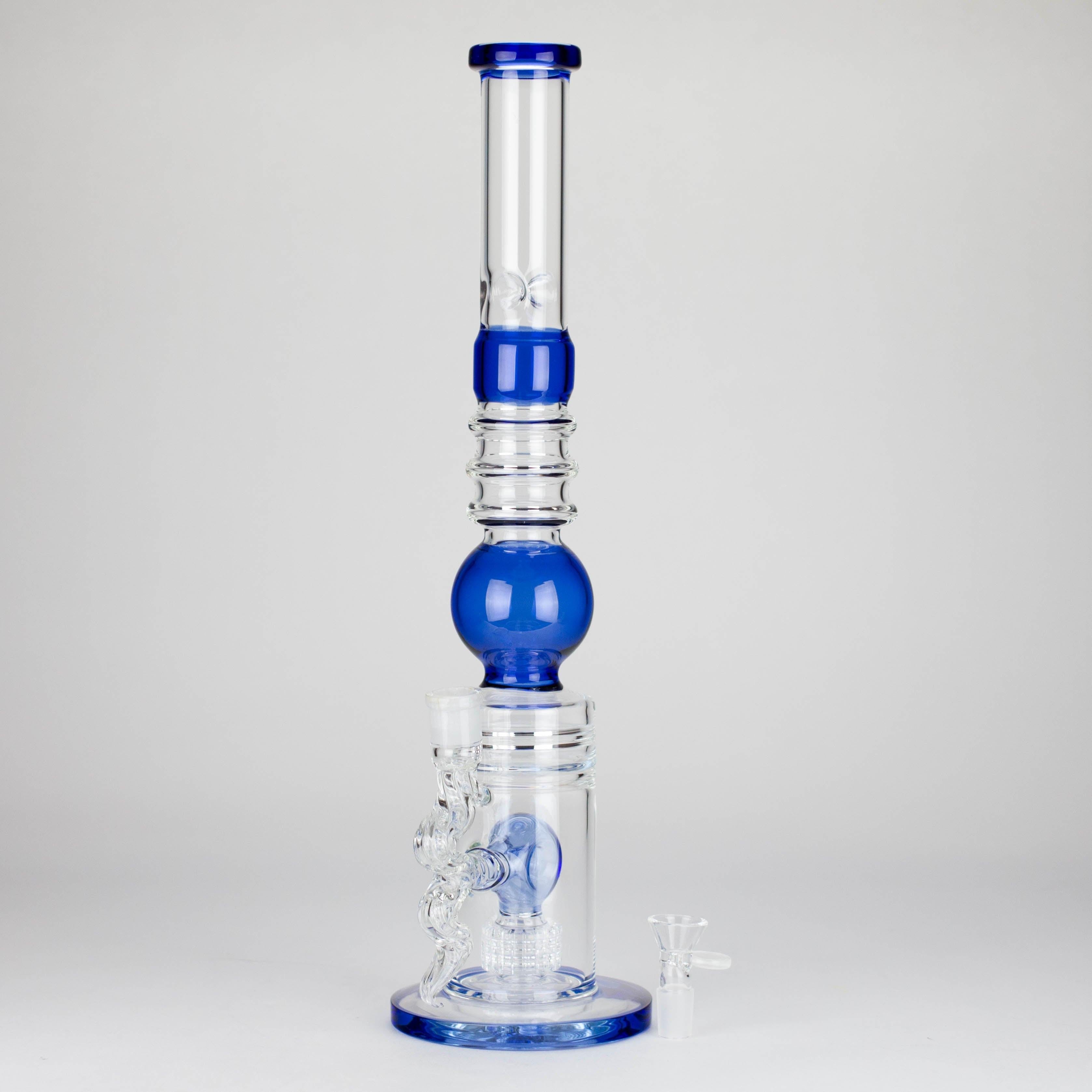 18.5″ Shower Head Perc Glass Water Bong [C2699]