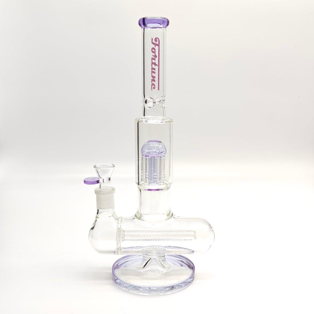 Fortune | 14" Double Inline Stemless to Grid Percolator Bong [1450PC]