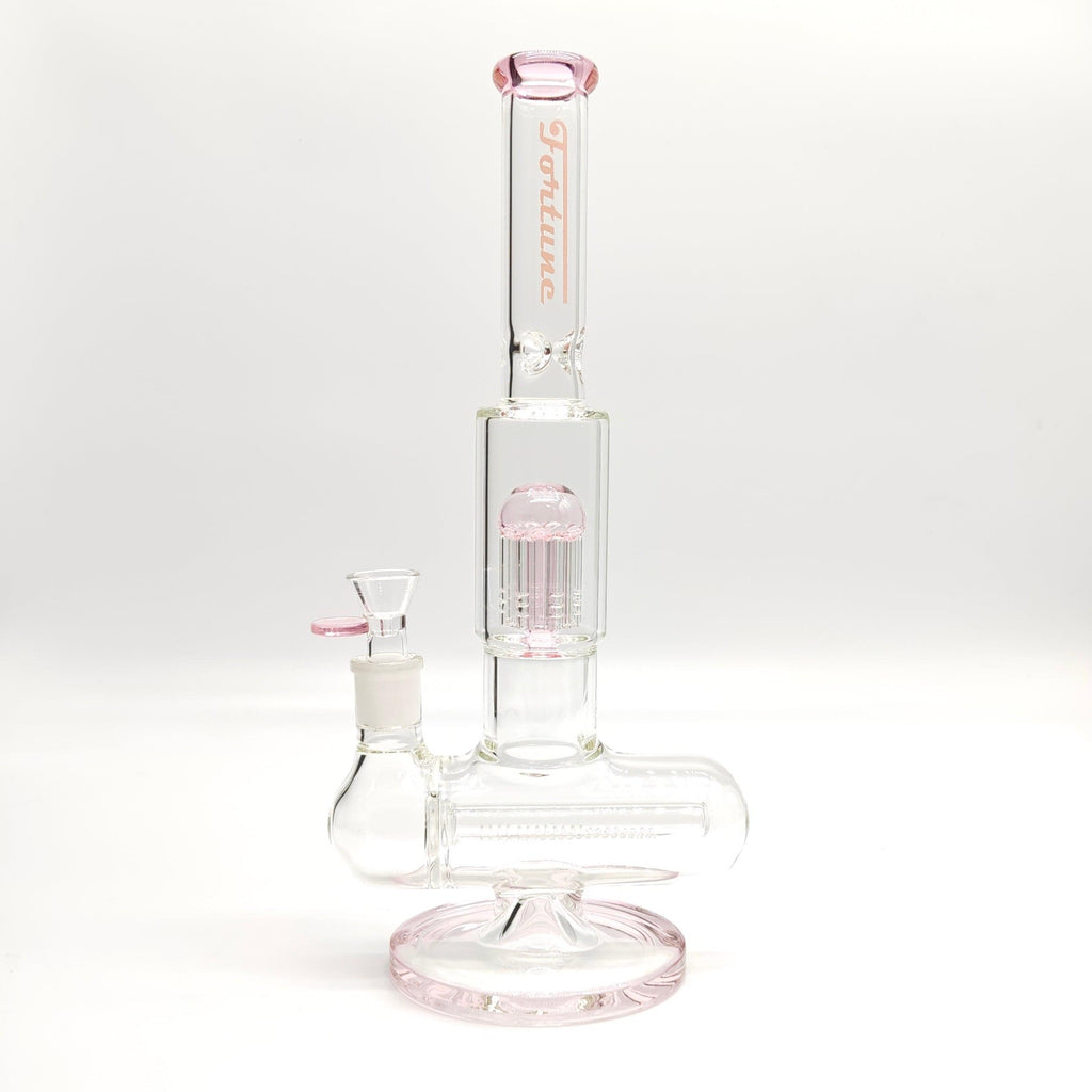 Fortune | 14" Double Inline Stemless to Grid Percolator Bong [1450PC]