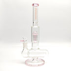 Fortune | 14" Double Inline Stemless to Grid Percolator Bong [1450PC]