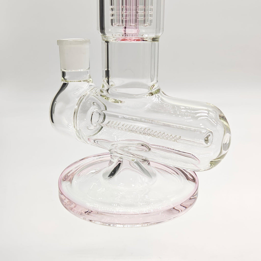 Fortune | 14" Double Inline Stemless to Grid Percolator Bong [1450PC]