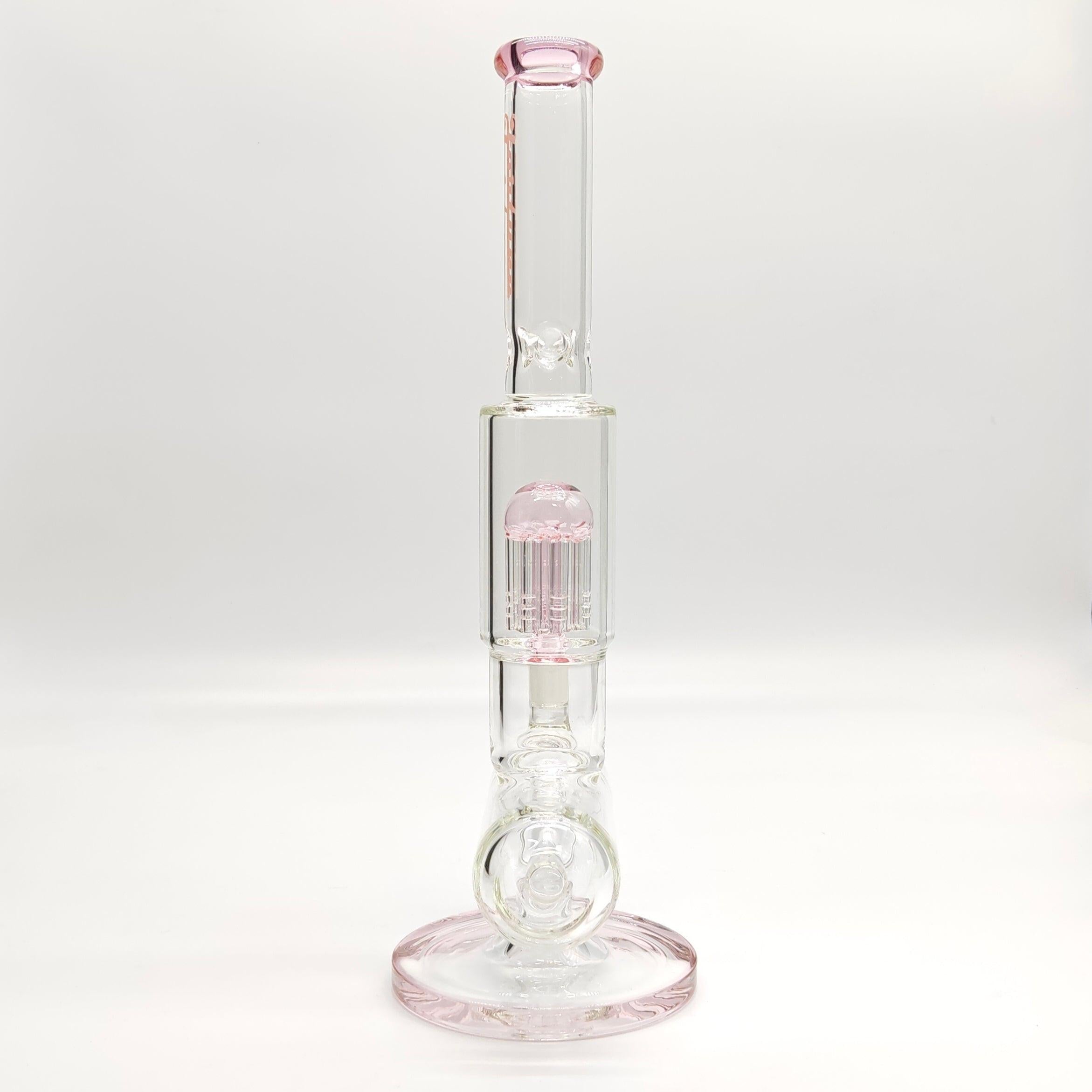 Fortune | 14" Double Inline Stemless to Grid Percolator Bong [1450PC]