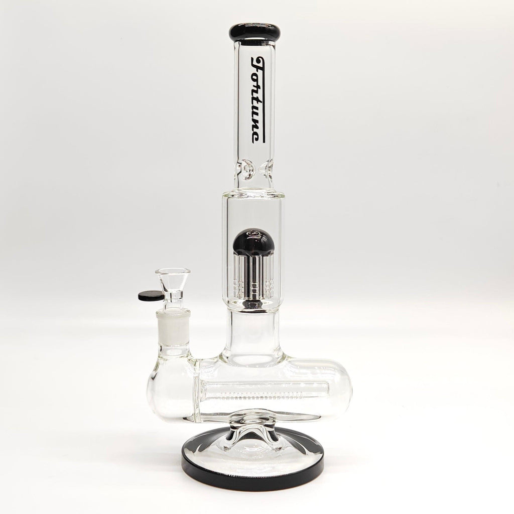 Fortune | 14" Double Inline Stemless to Grid Percolator Bong [1450PC]
