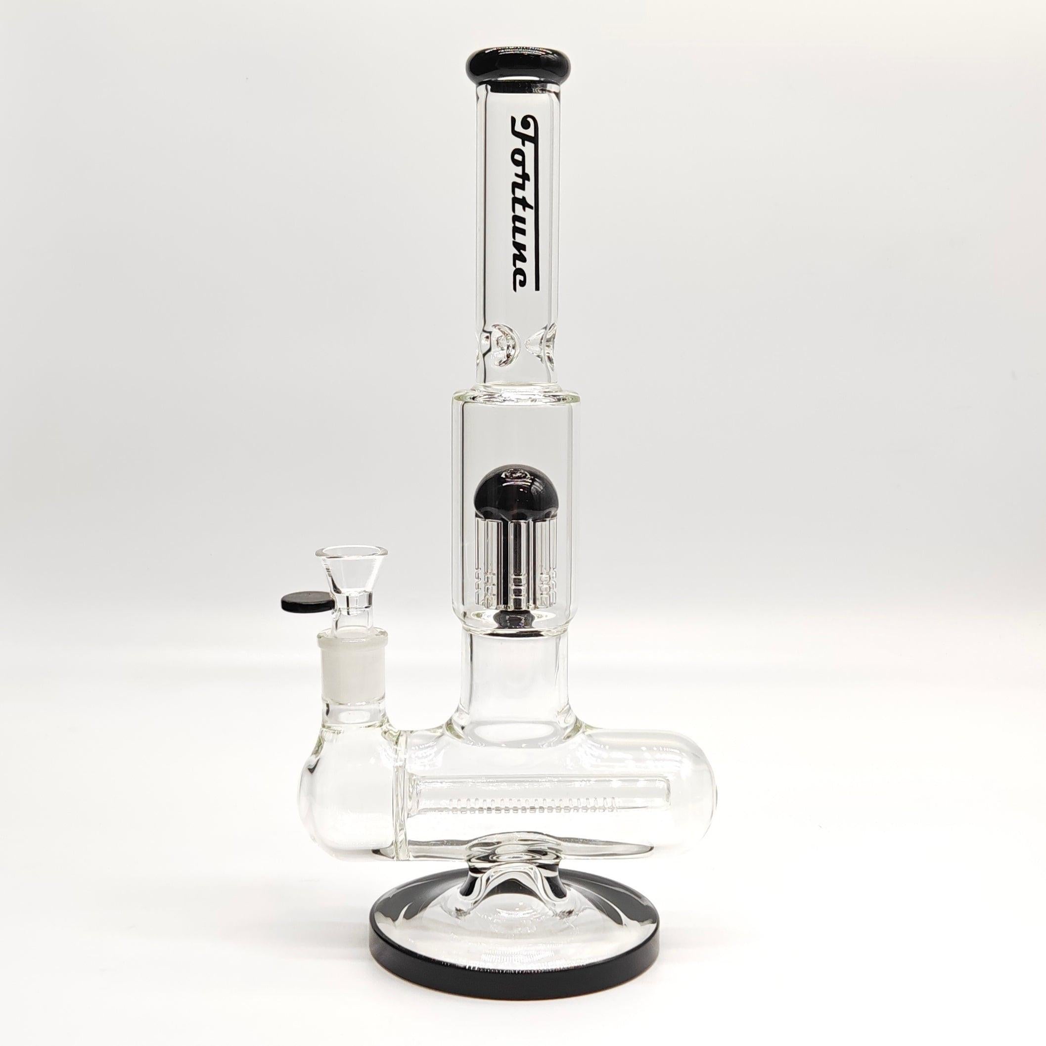 Fortune | 14" Double Inline Stemless to Grid Percolator Bong [1450PC]
