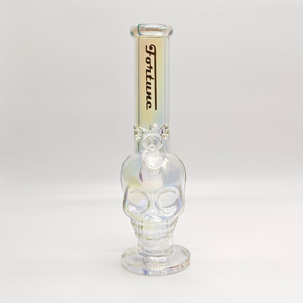 Fortune | Electroplated Skull 14" 7mm Glass Bong [SK144407E]
