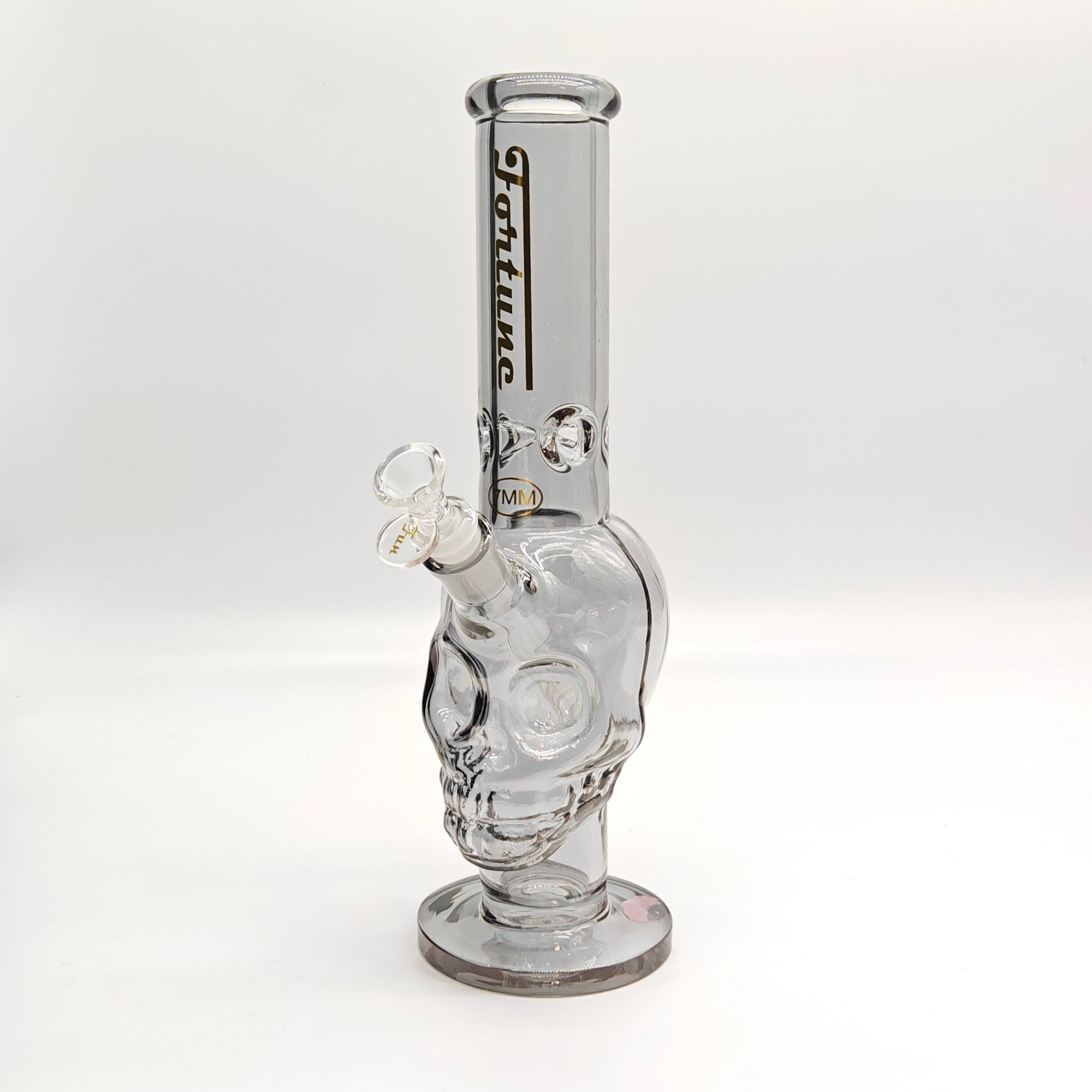 Fortune | Electroplated Skull 14" 7mm Glass Bong [SK144407E]