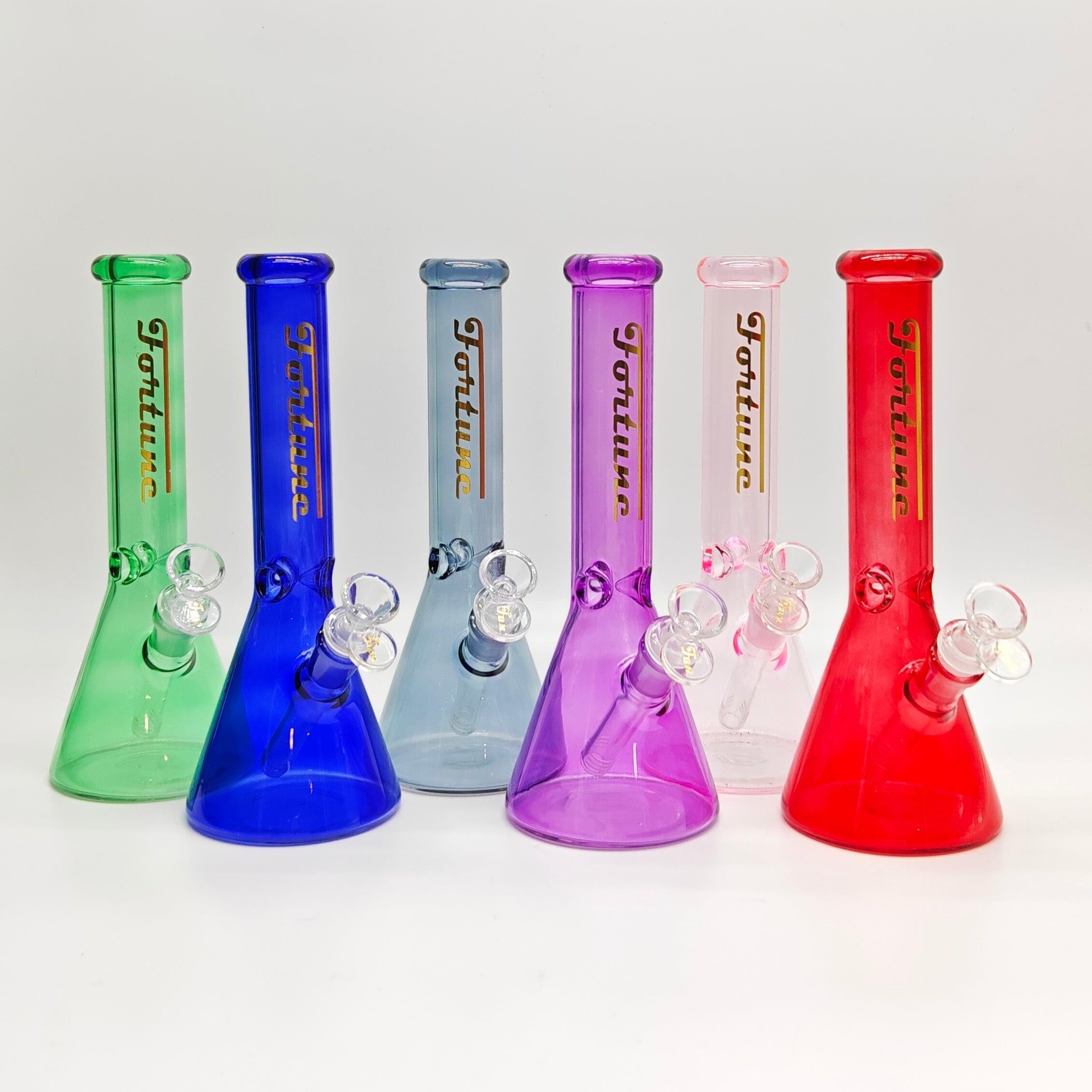 Fortune | 10" 4mm Assorted Colour Beaker Bong [CP103804] Main image