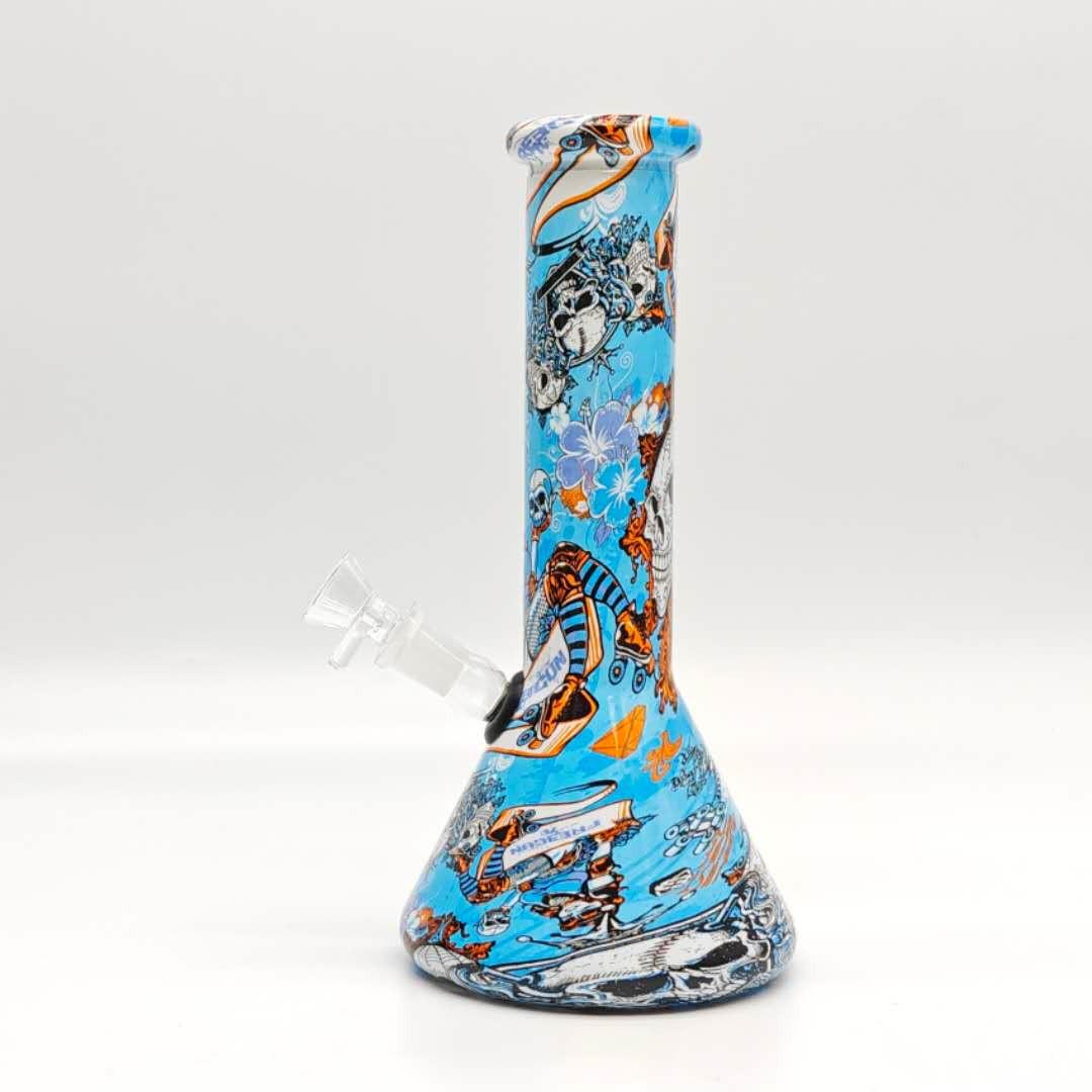 10" 5mm Hydrographic Cartoon Beaker-Assorted Design
