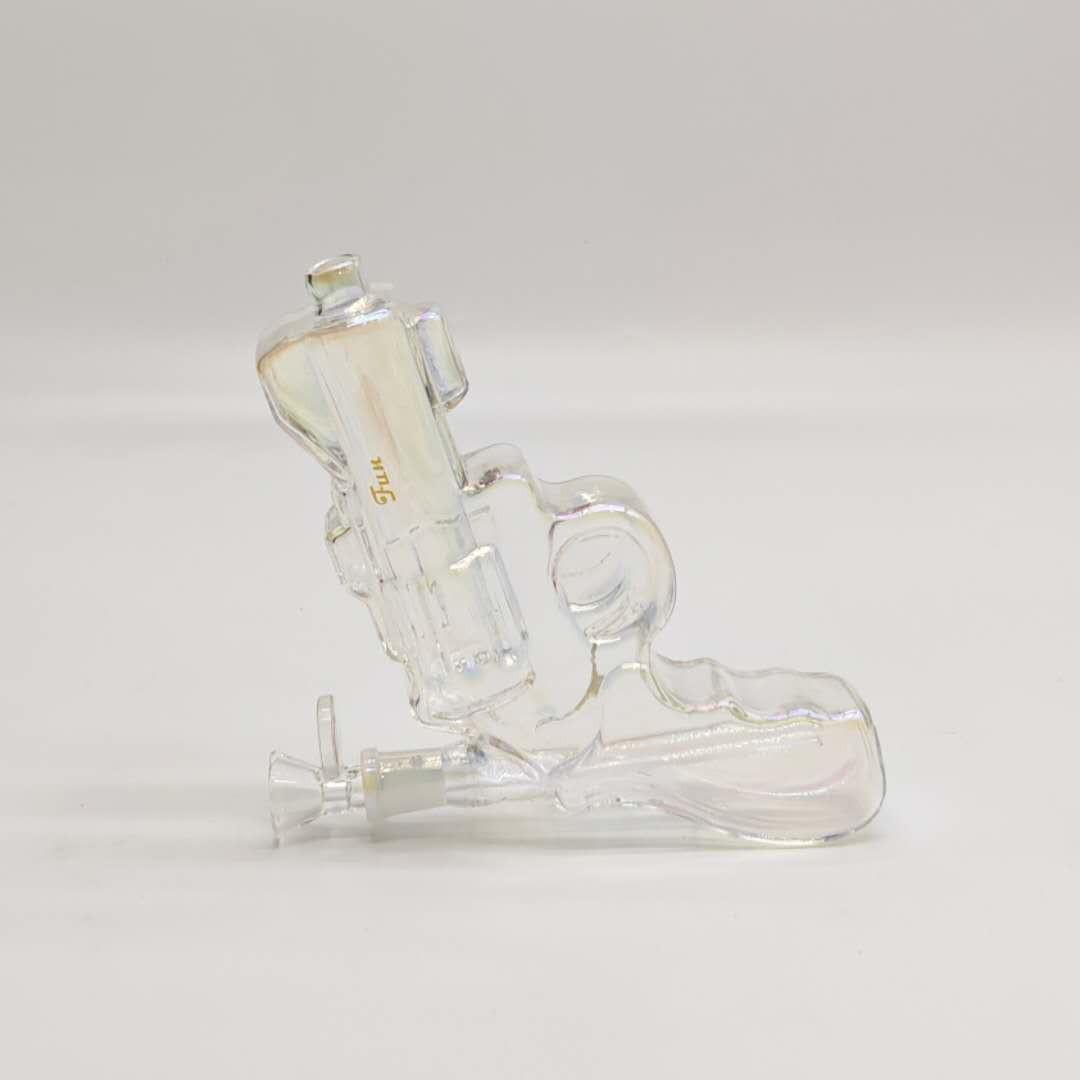 Electroplated 7.5" Pistol Glass Bong [SGun2-A]