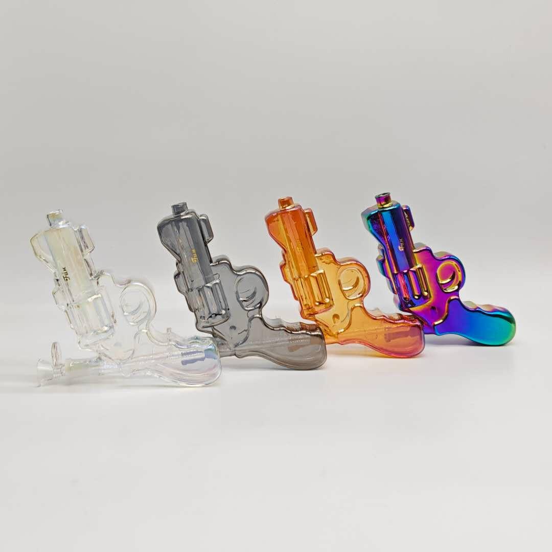 Electroplated 7.5" Pistol Glass Bong [SGun2-A] Main image