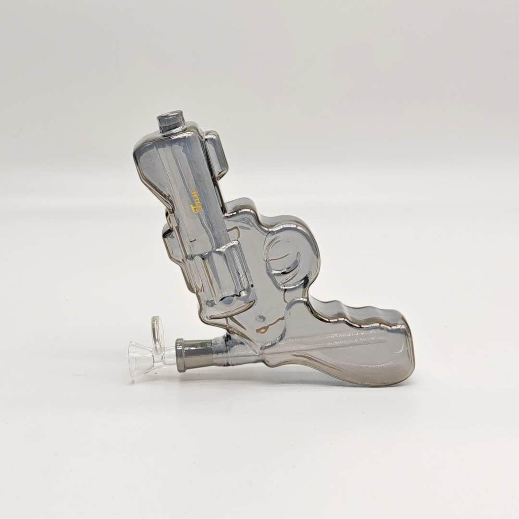 Electroplated 7.5" Pistol Glass Bong [SGun2-A]