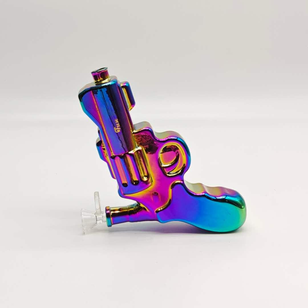 Electroplated 7.5" Pistol Glass Bong [SGun2-A] Secondary image
