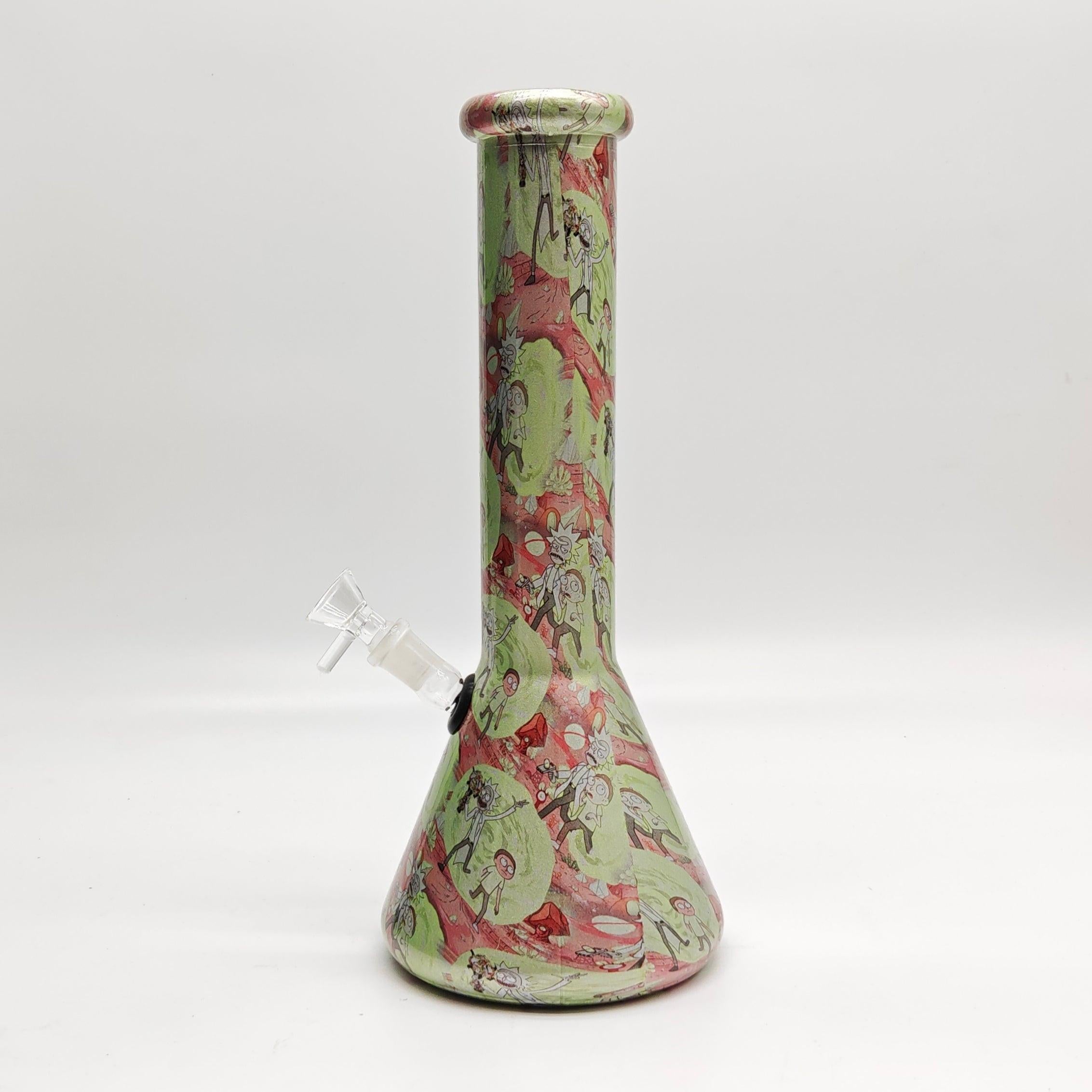 13" 7mm Hydrographic Glass Bong-Assorted Designs