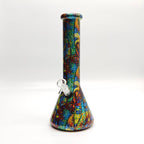 13" 7mm Calavera Hydrographic Glass Bong-Assorted Designs