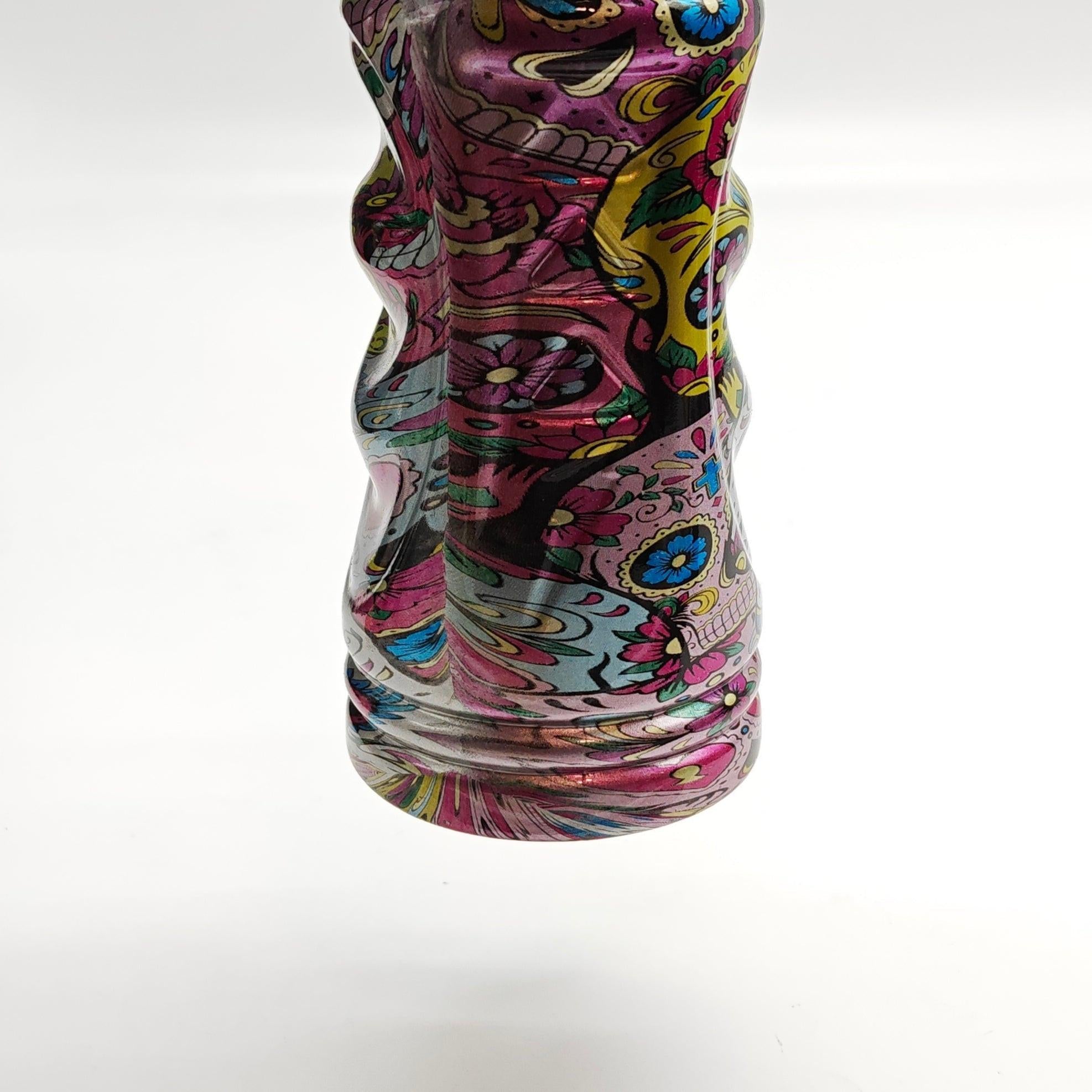 9" Hydrographic Water Bottle Glass Bong-Assorted Designs
