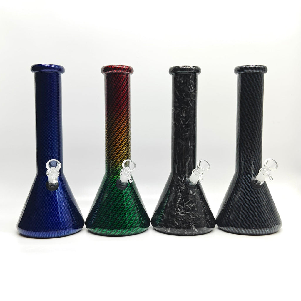 12.5" 7mm Gradient Style Glass Bong-Assorted designs [BLX-03-6]