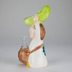8″ Pickle Adventure Design Ceramic Bong – Whimsical Vintage Style  [ES081WP]