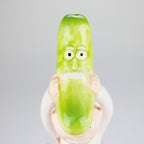 8″ Pickle Adventure Design Ceramic Bong – Whimsical Vintage Style  [ES081WP]