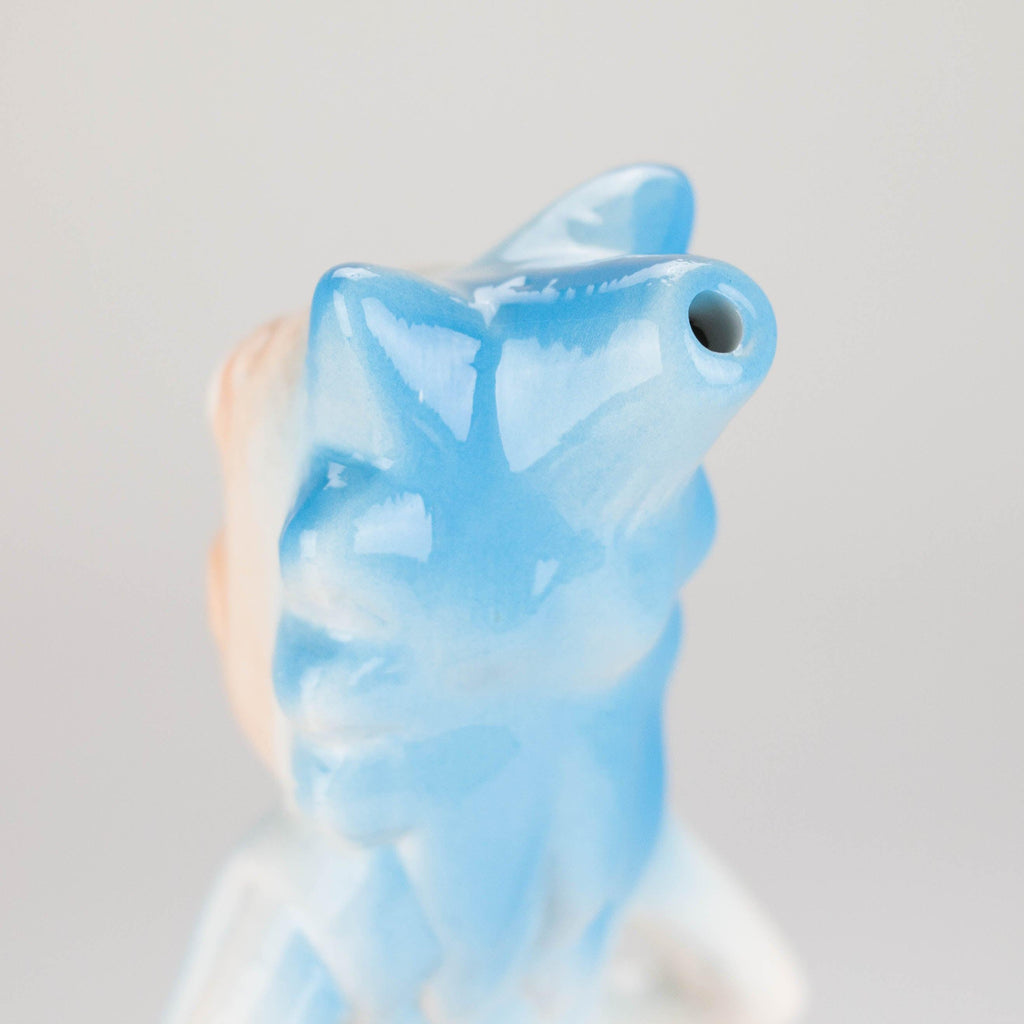 8″ Mad Scientist Ceramic Bong – Cartoon Style Vintage Collectible  [ES083WP]