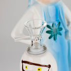 8″ Mad Scientist Ceramic Bong – Cartoon Style Vintage Collectible  [ES083WP]