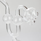Skull Bent Glass Oil Pipe – 6.5" Curved Clear Burner Pipe