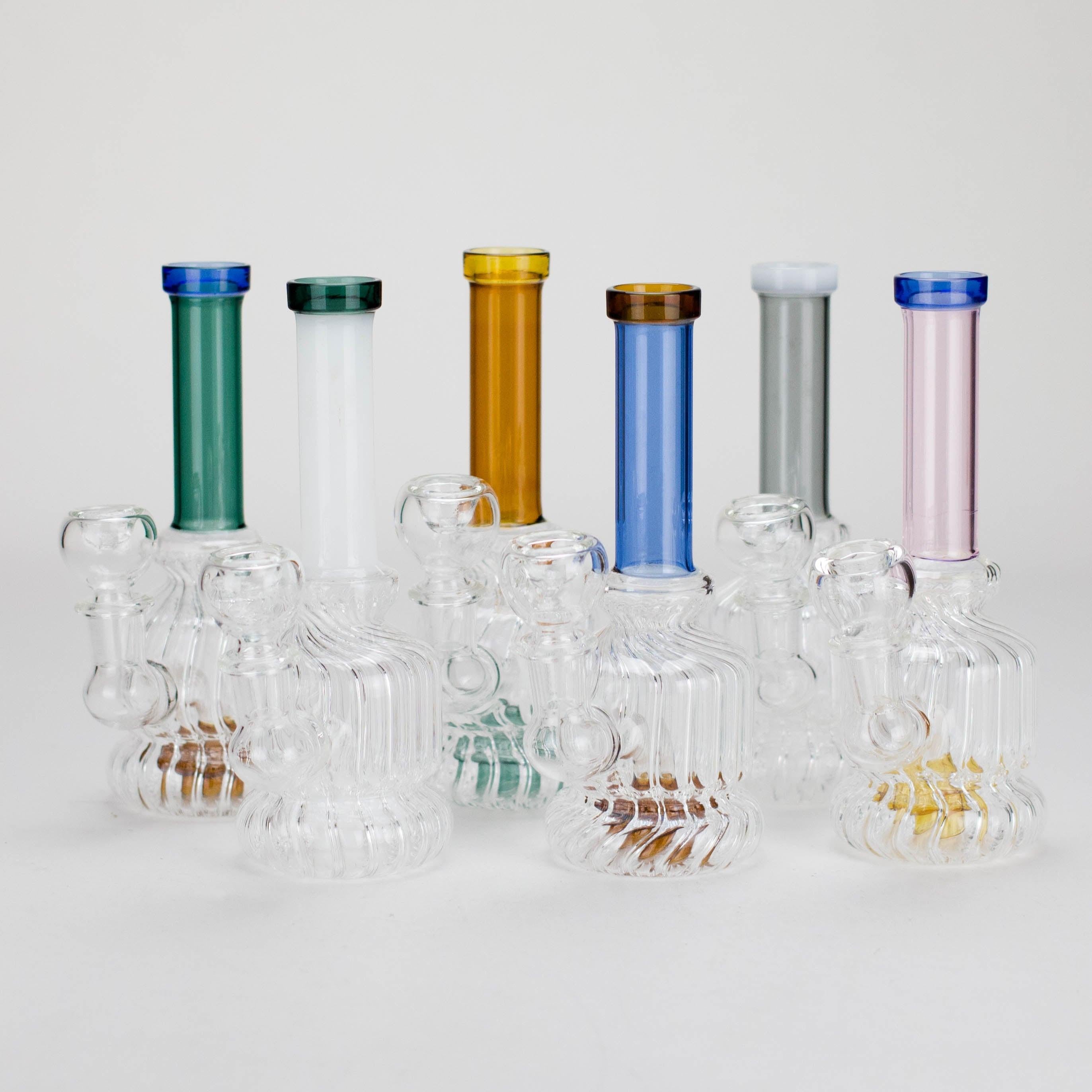 6" Stemless Glass Bong with Water Diffuser – 14mm Bowl Joint Main image