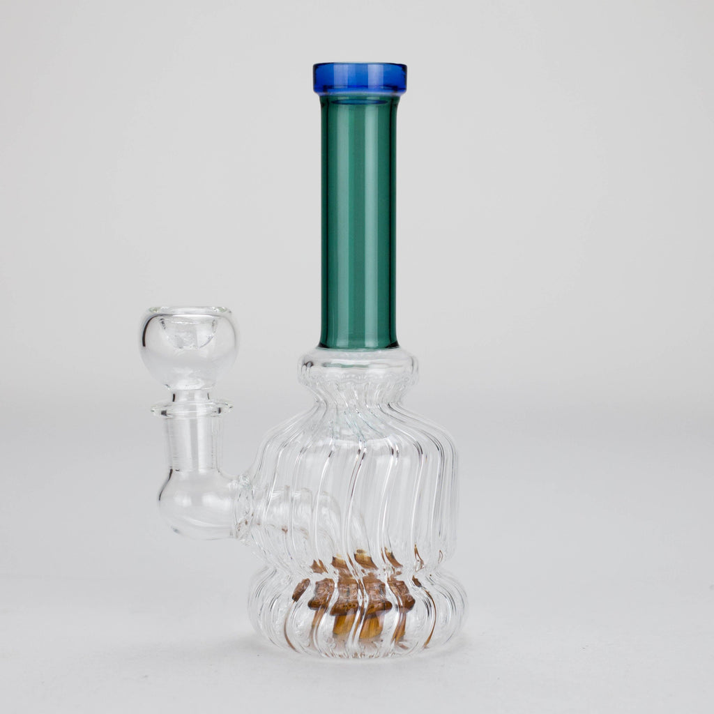 6" Stemless Glass Bong with Water Diffuser – 14mm Bowl Joint