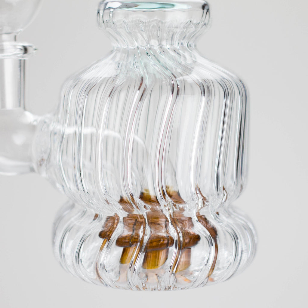 6" Stemless Glass Bong with Water Diffuser – 14mm Bowl Joint