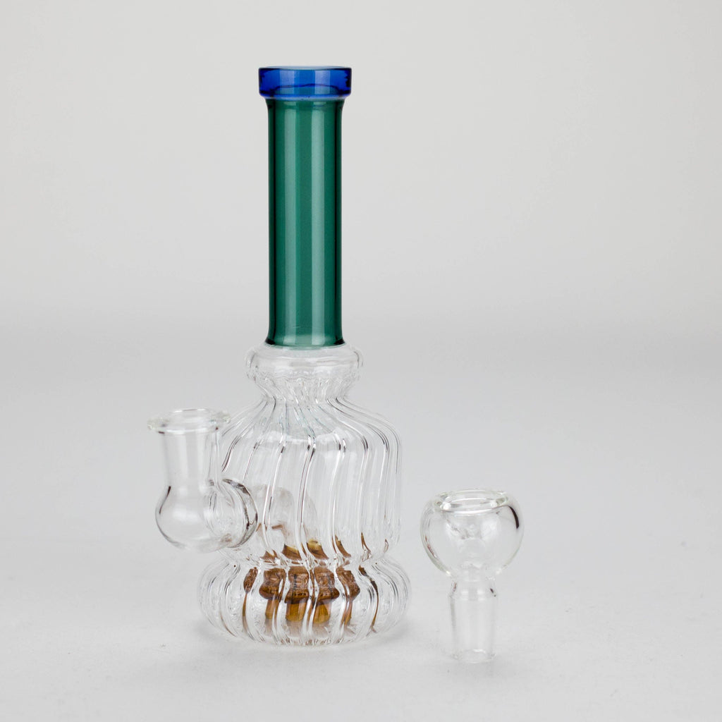 6" Stemless Glass Bong with Water Diffuser – 14mm Bowl Joint
