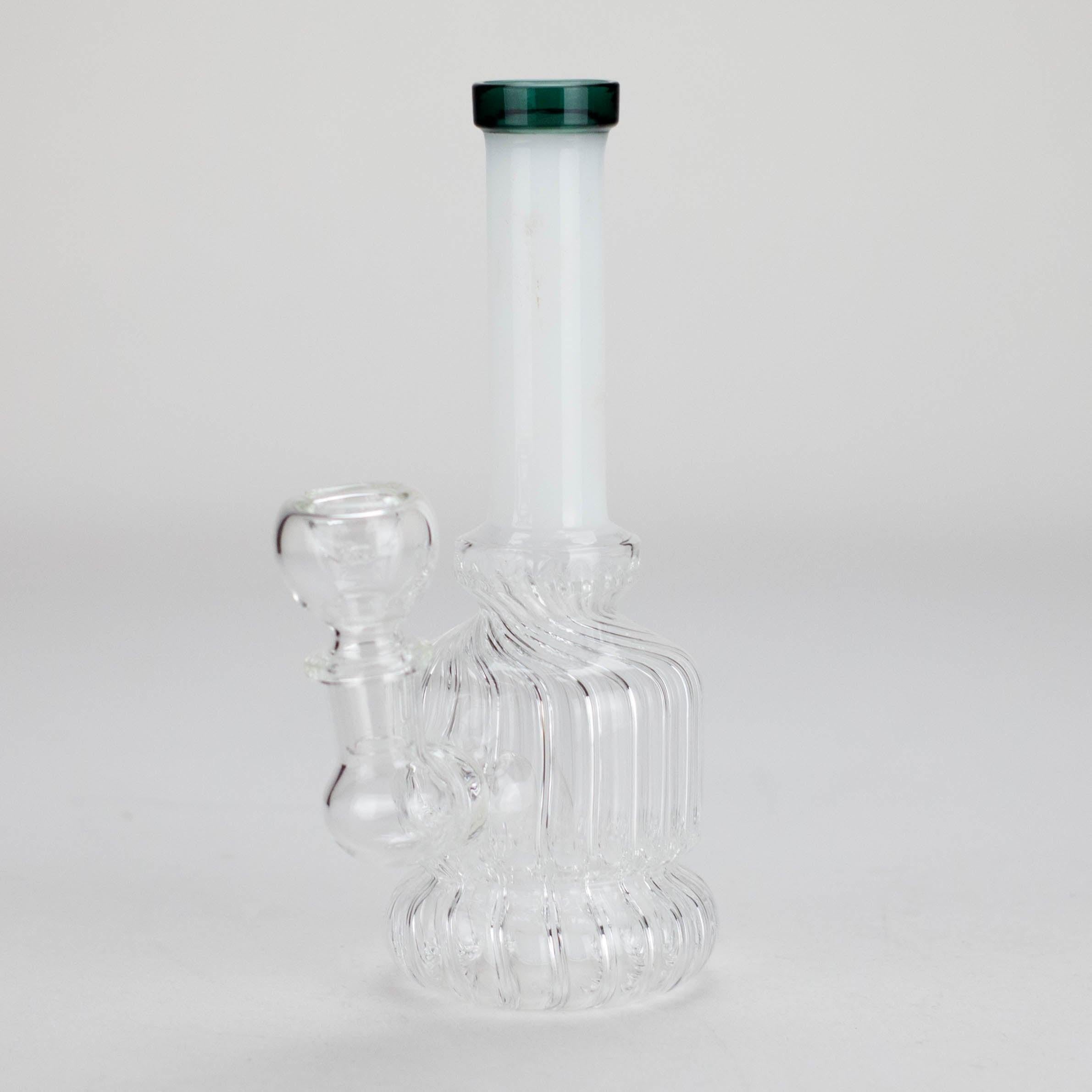 6" Stemless Glass Bong with Water Diffuser – 14mm Bowl Joint