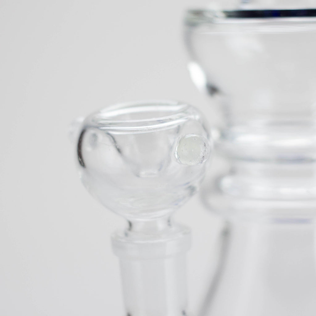 11" Stemless Glass Bong with Diffuser – 14mm Bowl Joint