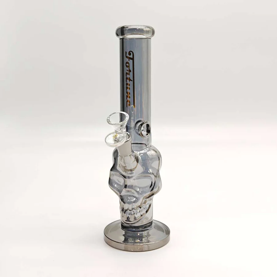 Fortune | Electroplated Skull 10" 5mm Glass Bong [SK105038E]