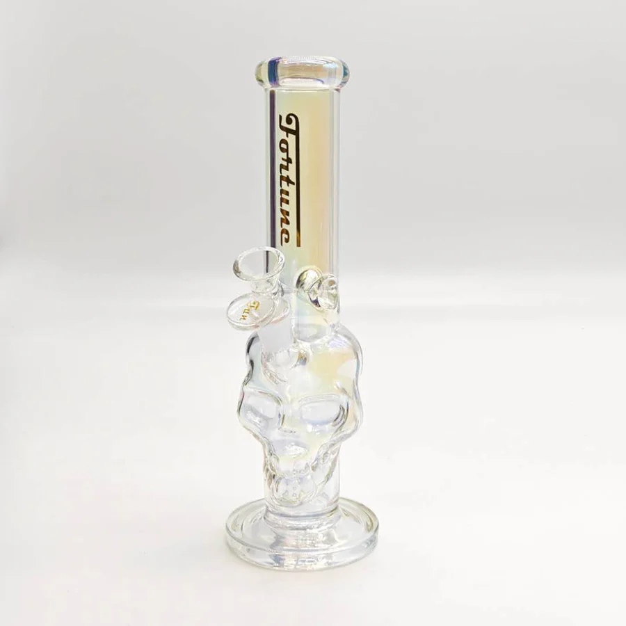 Fortune | Electroplated Skull 10" 5mm Glass Bong [SK105038E]