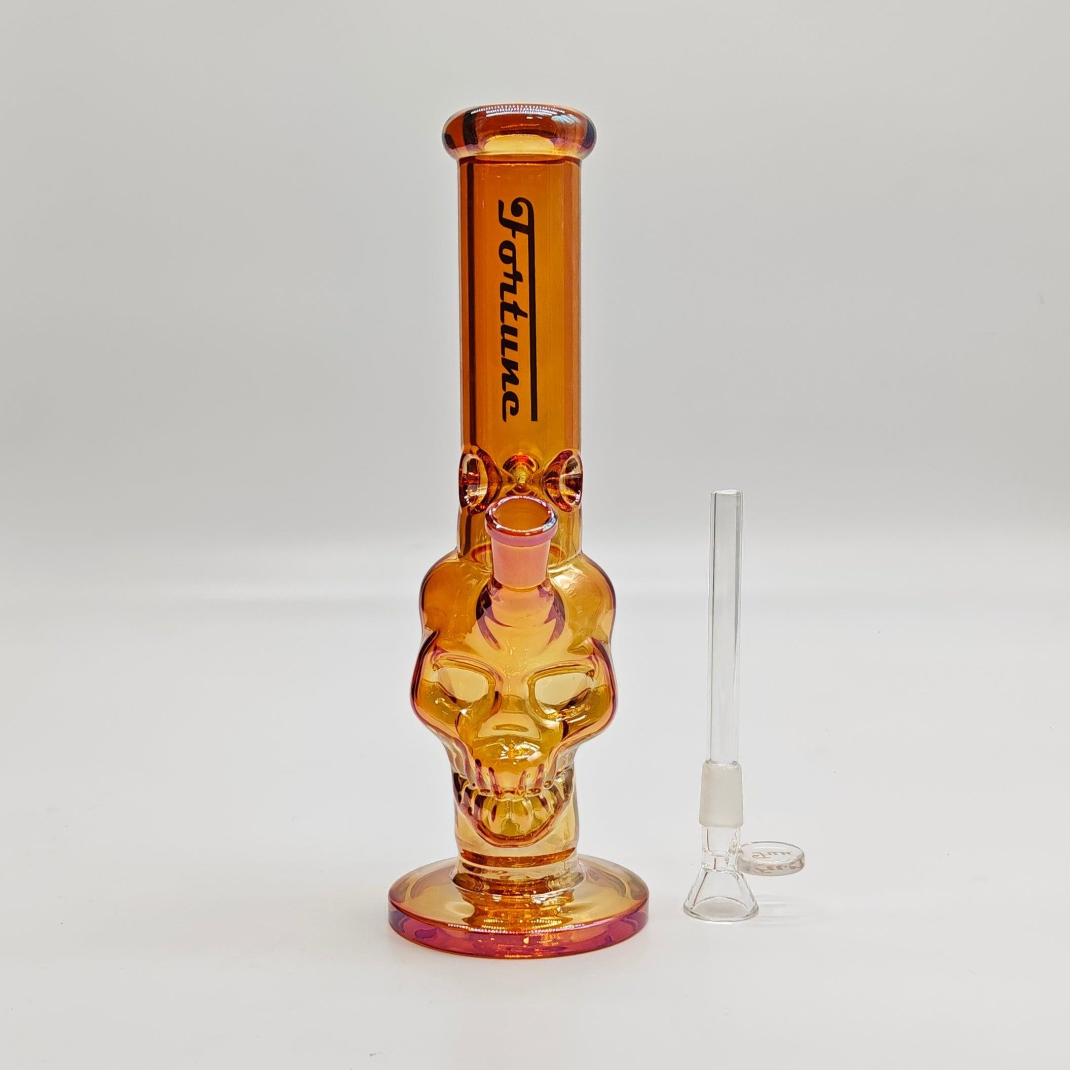 Fortune | Electroplated Skull 10" 5mm Glass Bong [SK105038E]