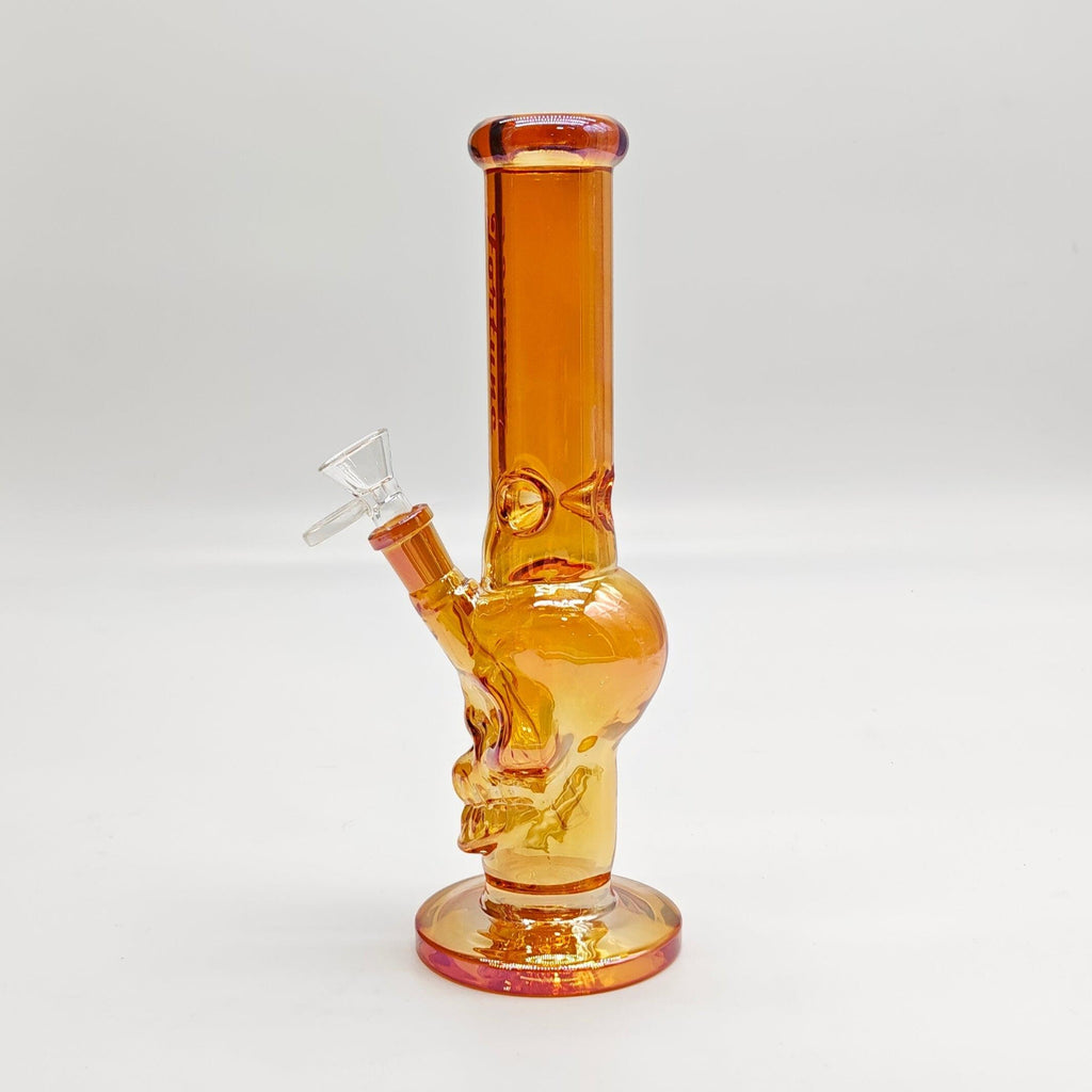 Fortune | Electroplated Skull 10" 5mm Glass Bong [SK105038E]