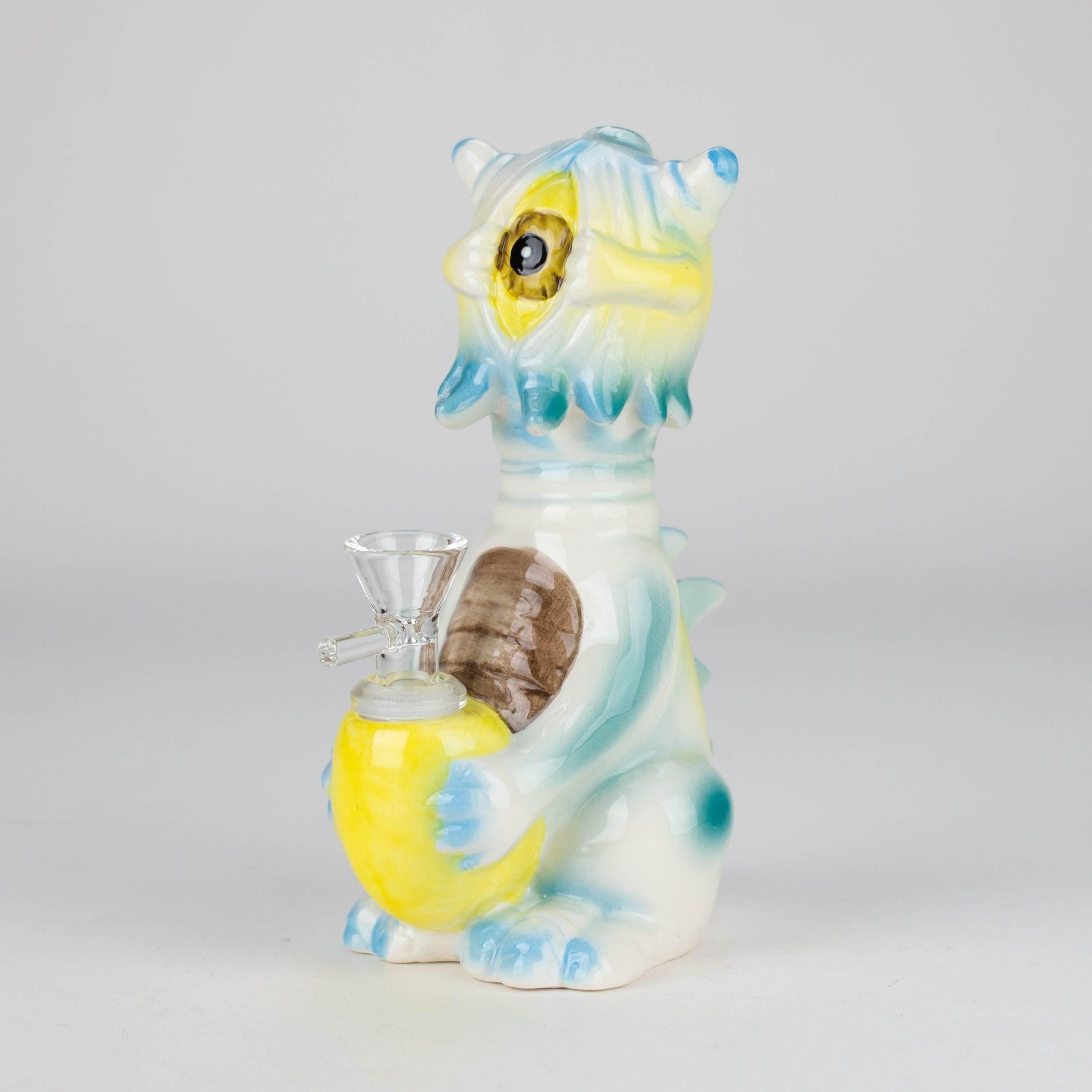 7″ Vintage Design Ceramic Bong – Unique Cyclops Monster Shape  [ES079WP] Main image