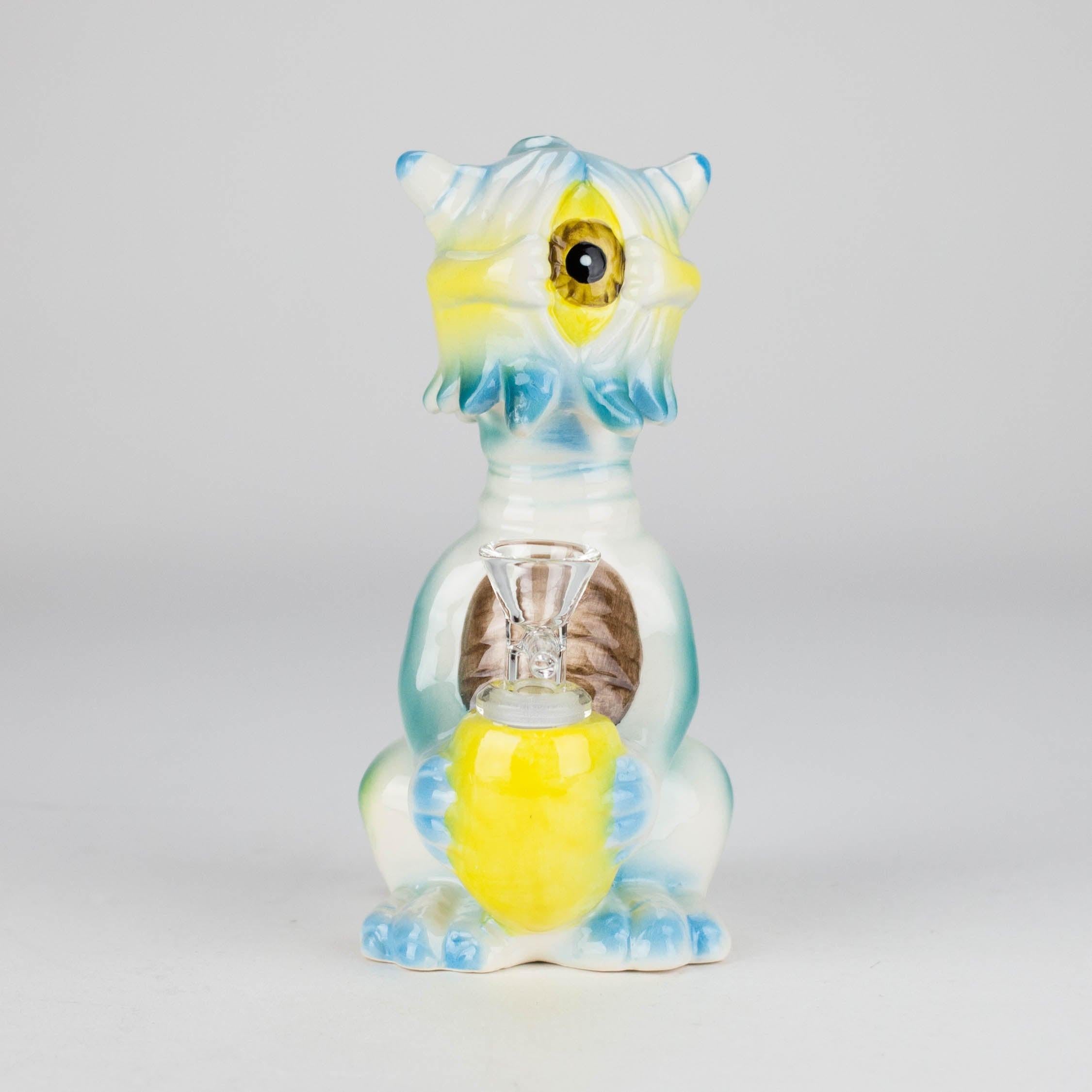 7″ Vintage Design Ceramic Bong – Unique Cyclops Monster Shape  [ES079WP] Secondary image