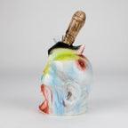 8" Vintage Dead Face Ceramic Bong – Horror-Inspired Smoking Art [ES094WP]