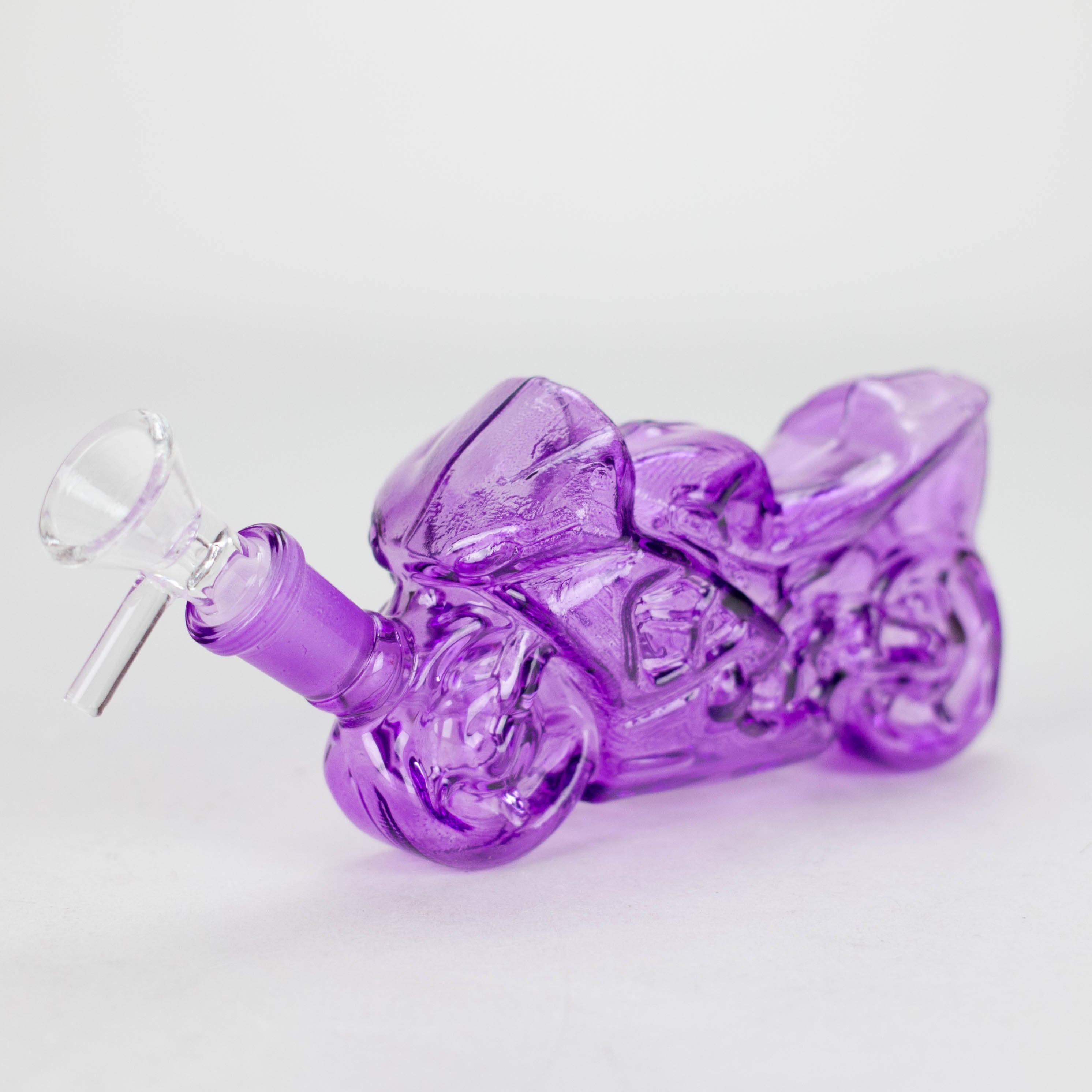 7″ Purple Heavy Bike Soft Glass Bong [TX217] Main image