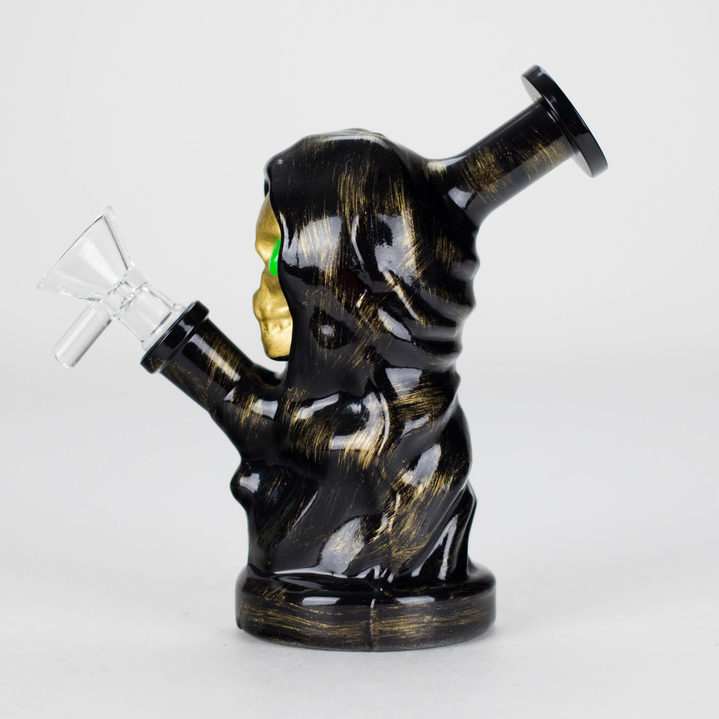 6″ Black Skull Soft Glass Bong [XY008] Secondary image