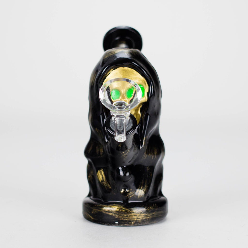 6″ Black Skull Soft Glass Bong [XY008]