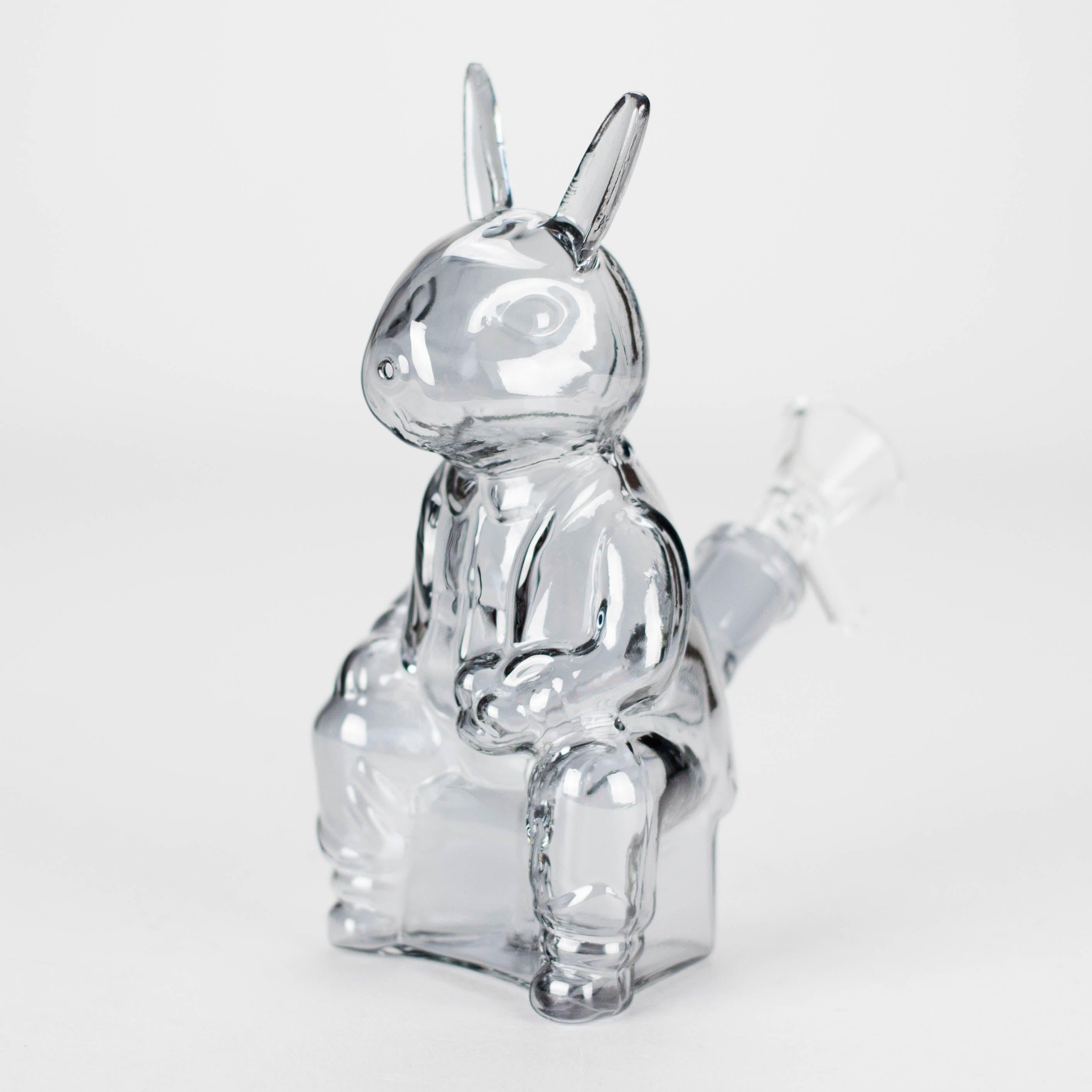 6″ Black Bunny Soft Glass Bong [XD006] Main image