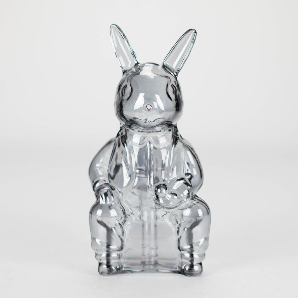 6″ Black Bunny Soft Glass Bong [XD006]