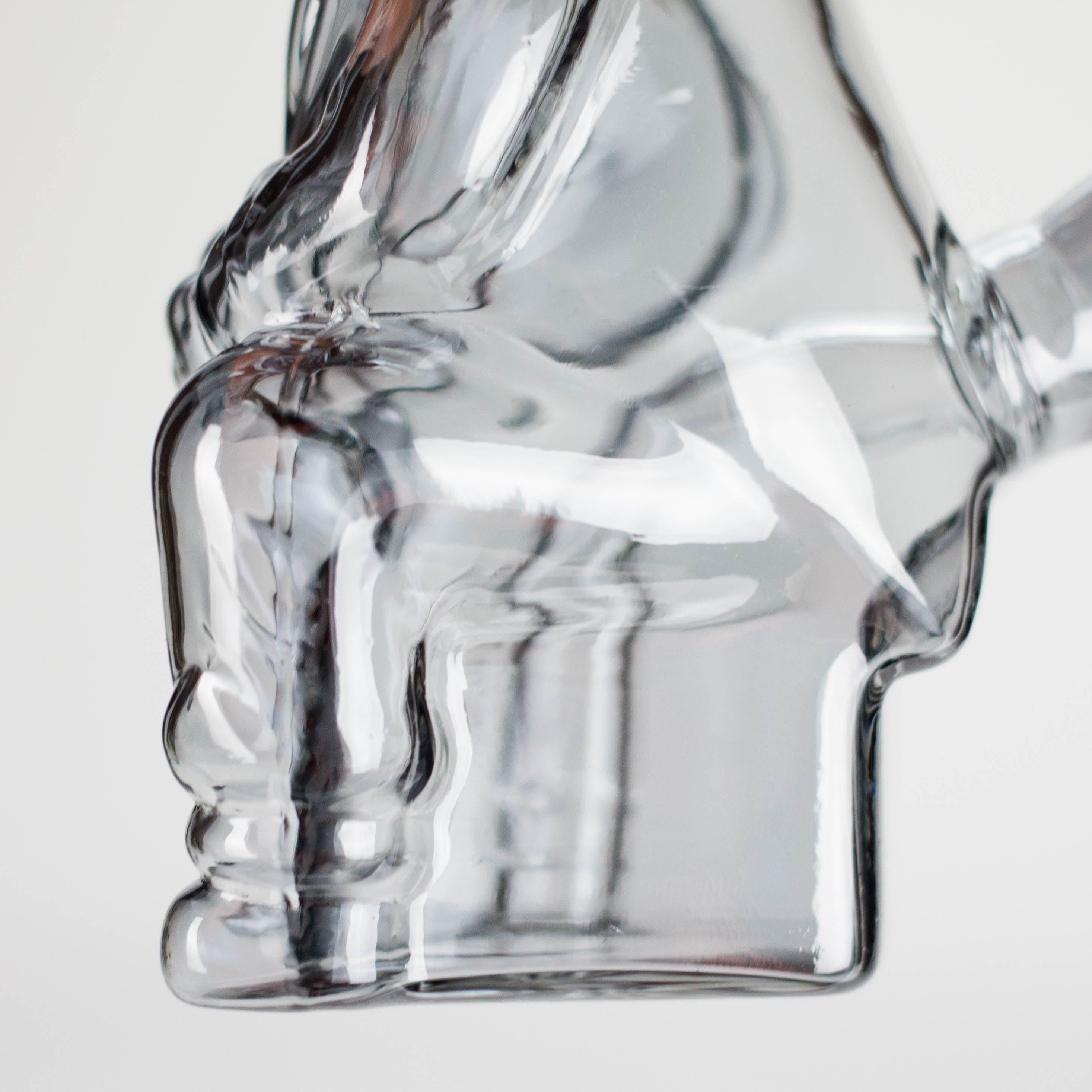 6″ Black Bunny Soft Glass Bong [XD006]