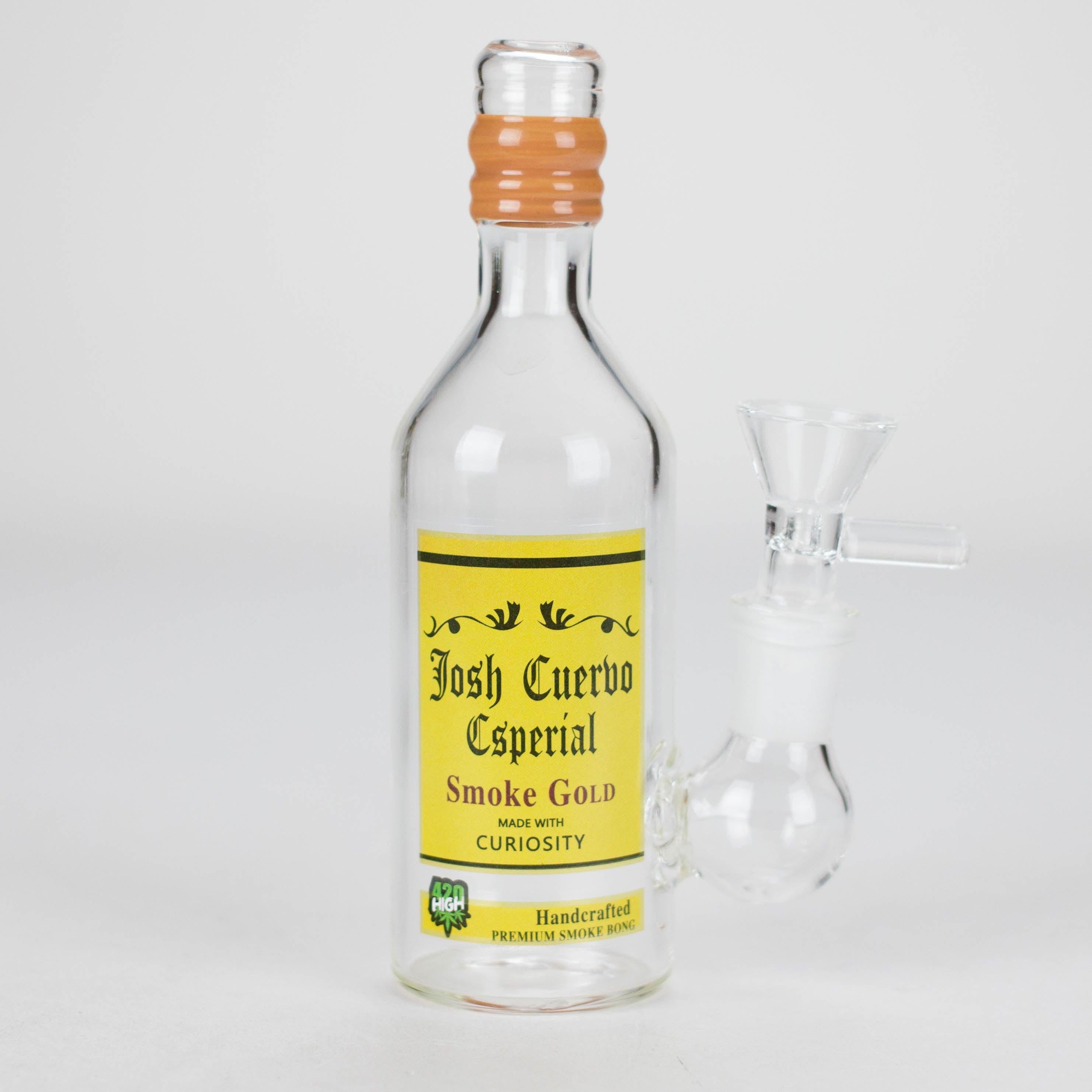 6″ Wine Bottle Design Glass Bong [G0923045]